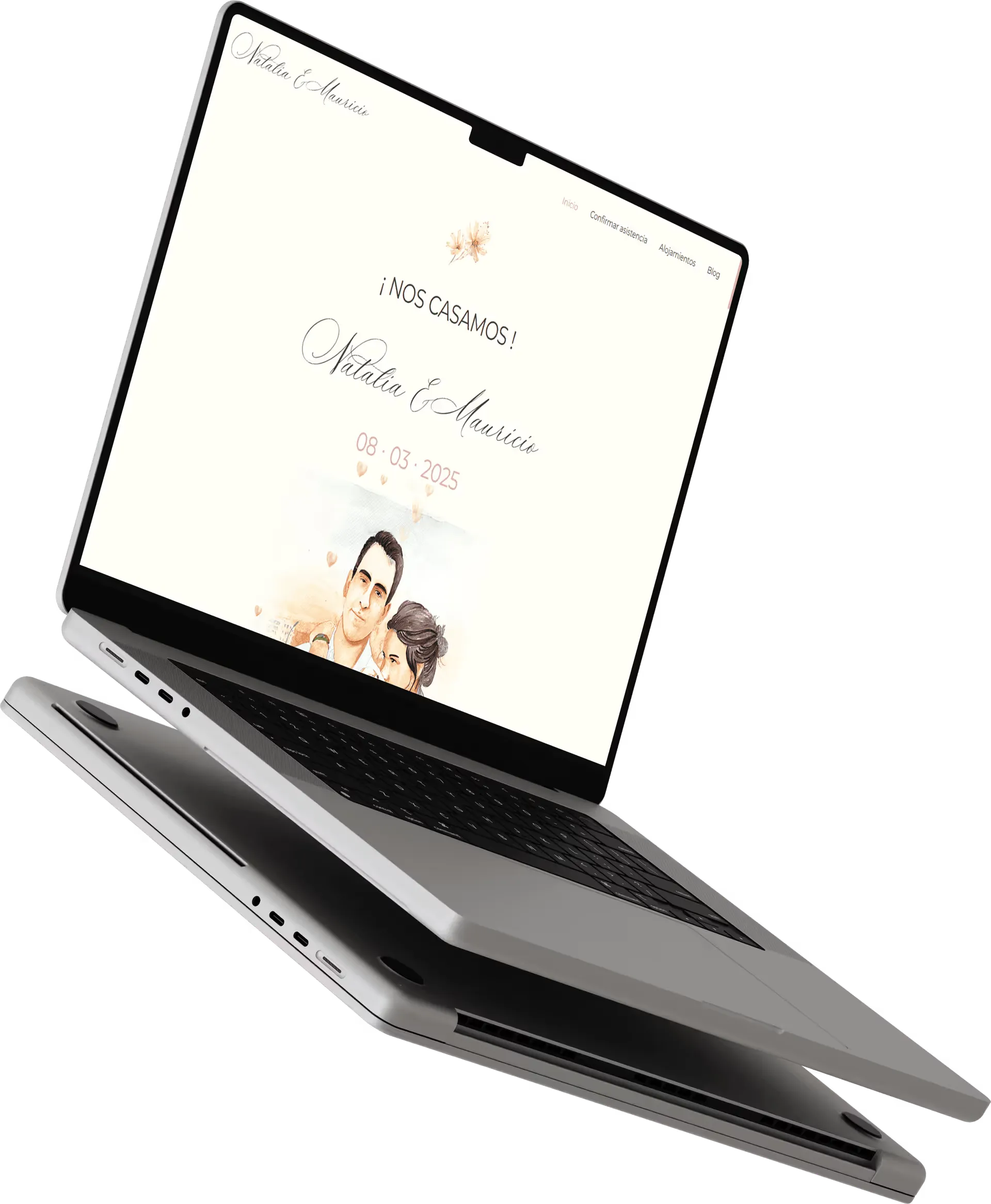 Wedding invitation website — desktop