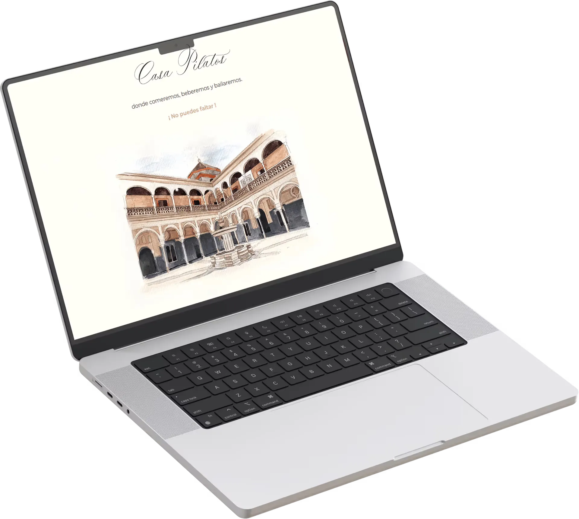 Wedding website — desktop view