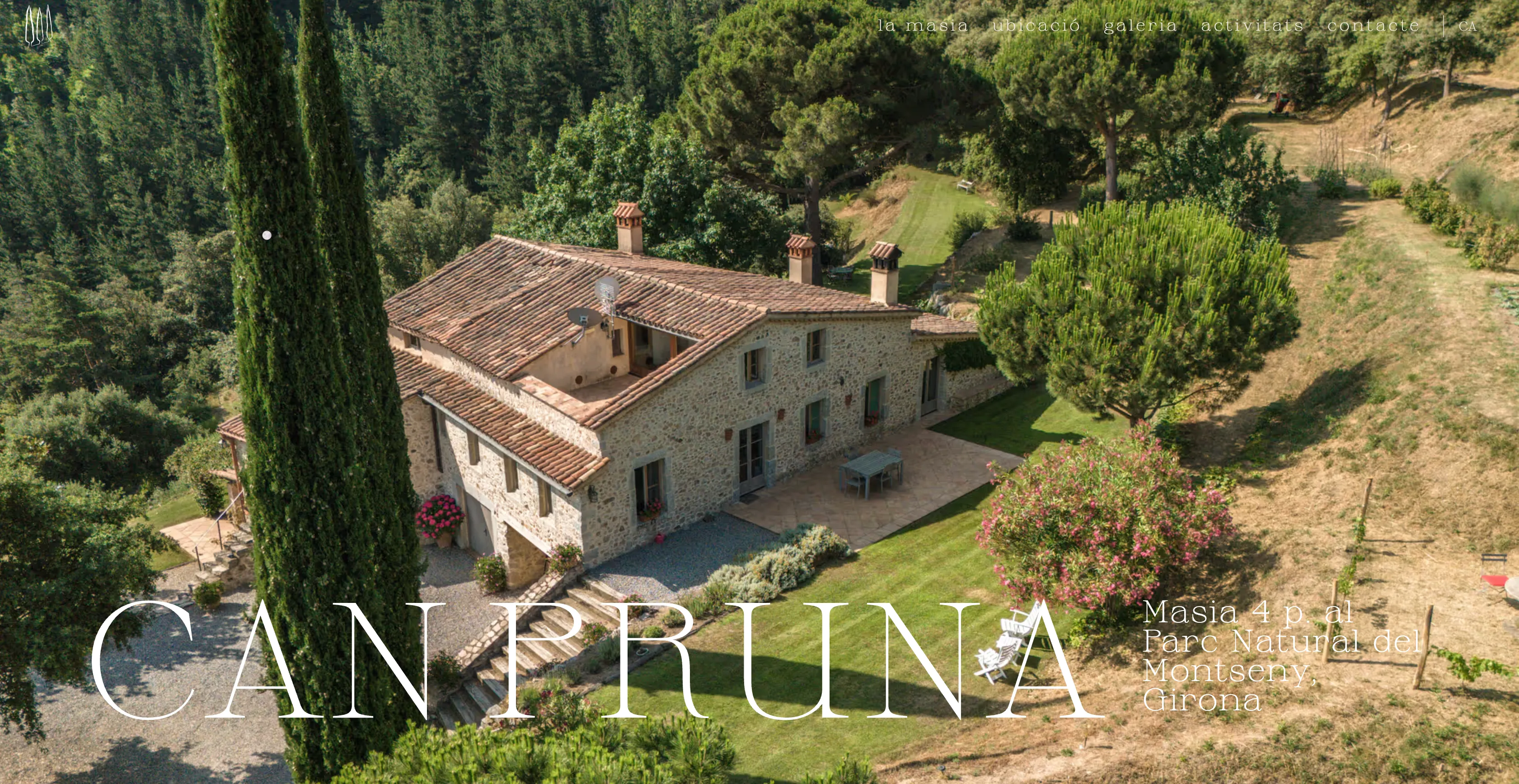 Can Pruna accommodation website overview