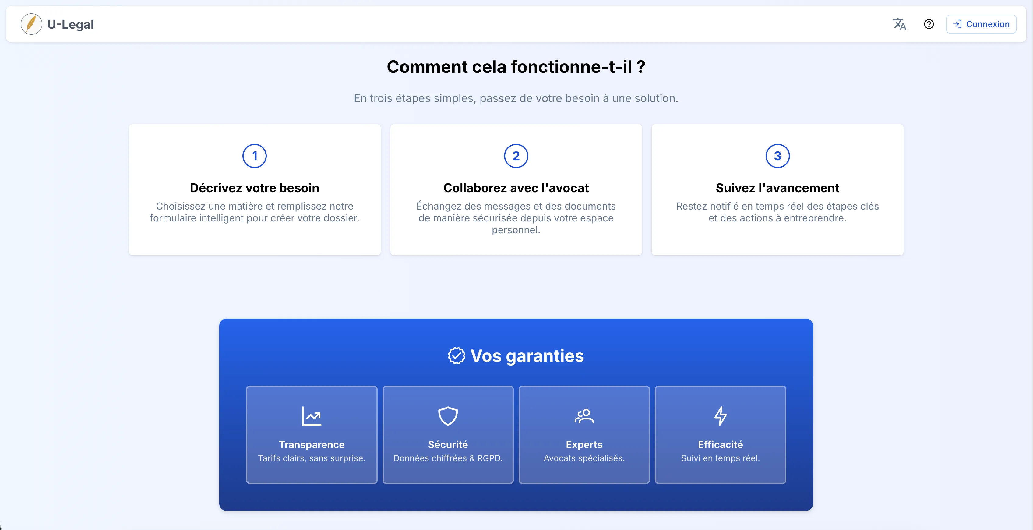 Client-Lawyer Platform screen 01