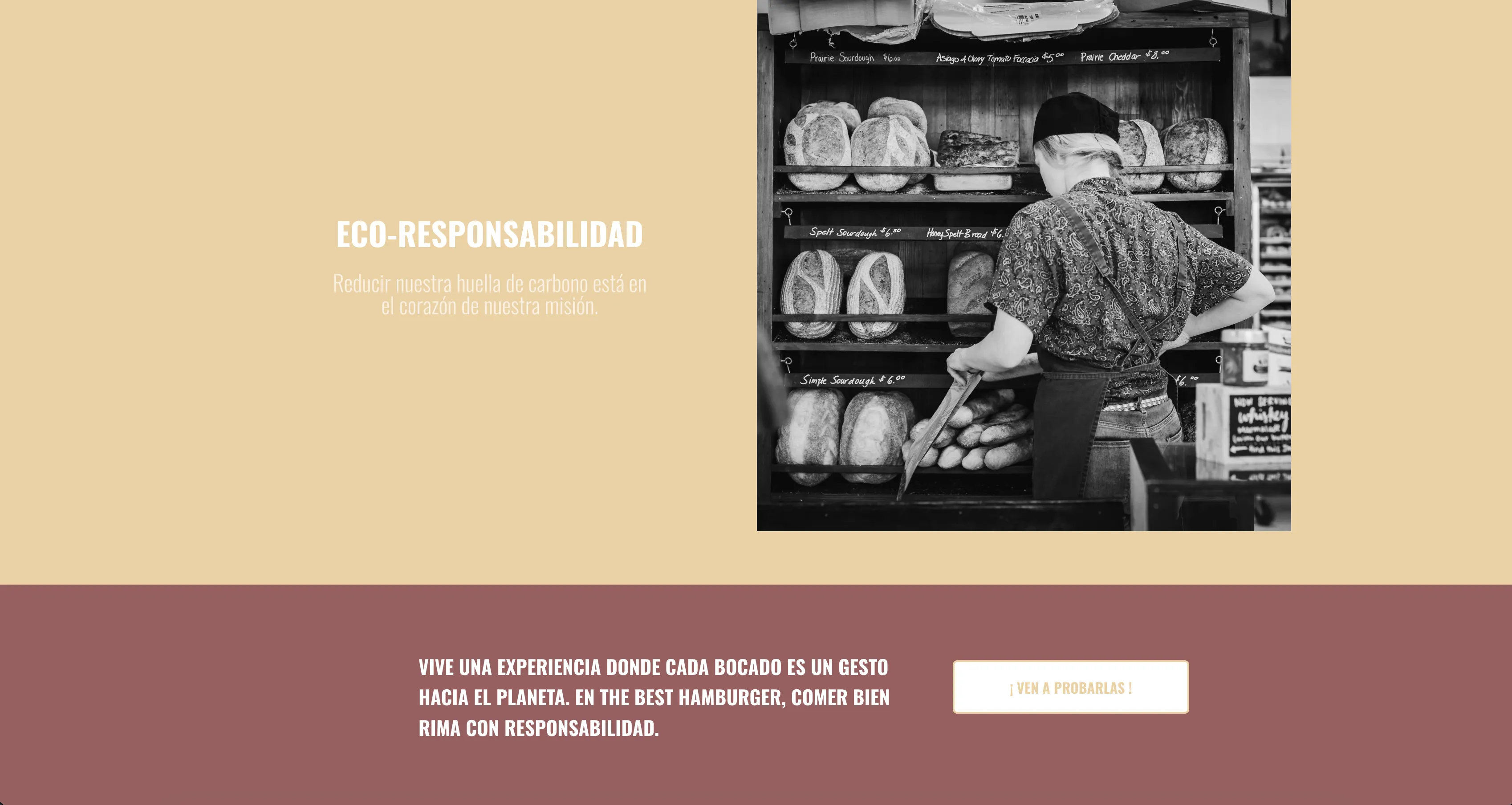 The perfect hamburger social wall section