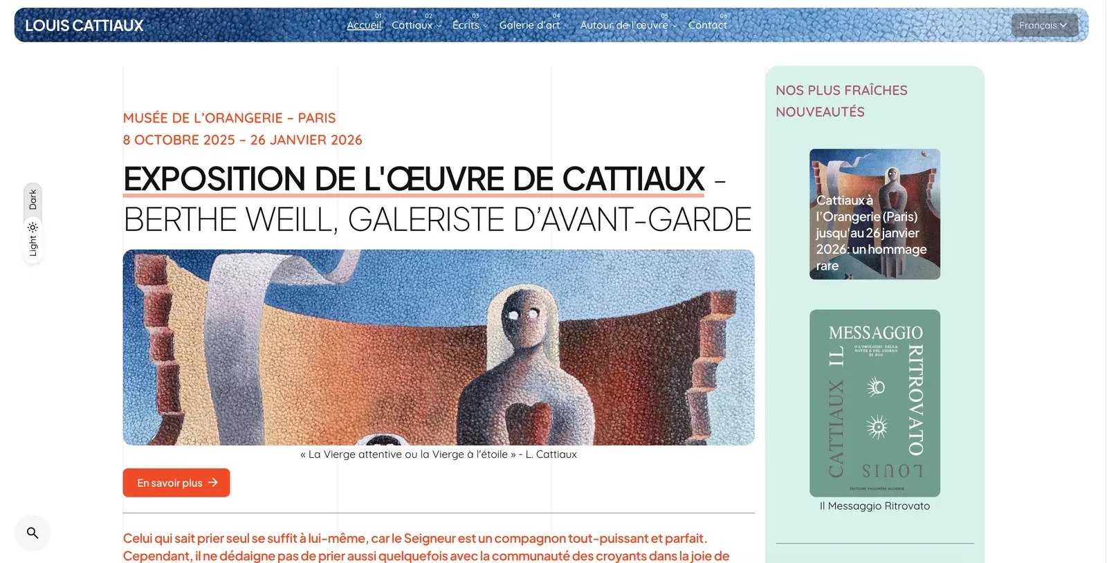 Louis Cattiaux archive homepage