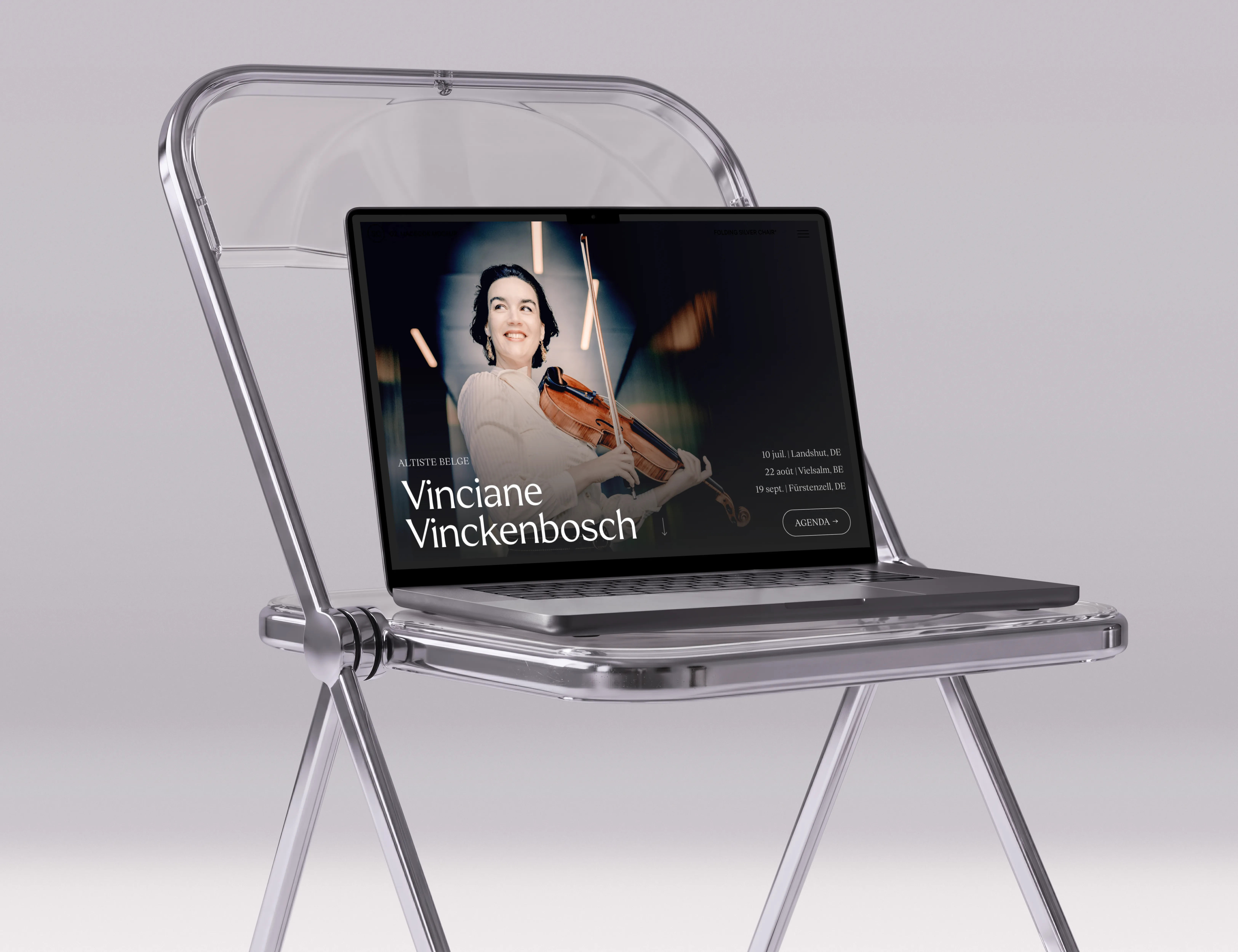 Vinciane Vinckenbosch website studio MacBook mockup
