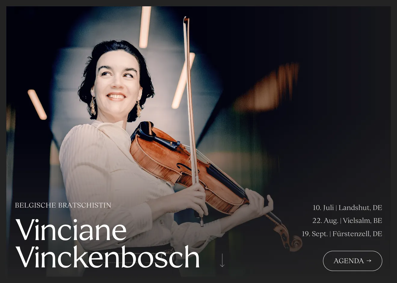 Vinciane Vinckenbosch multilingual website homepage
