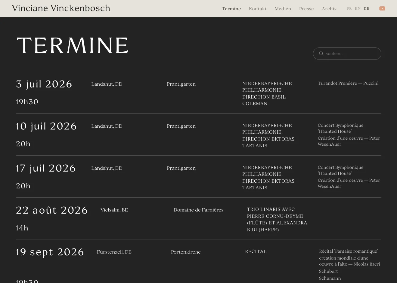 Vinciane Vinckenbosch translated content screen