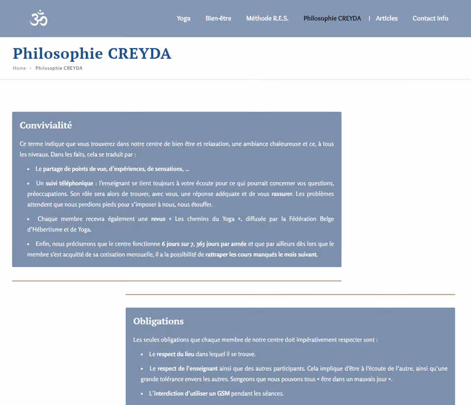 Isaure Lohest web developement project 3 - desktop vue