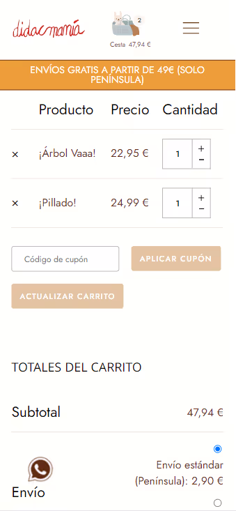 Isaure Lohest web developement project 3 - mobile vue