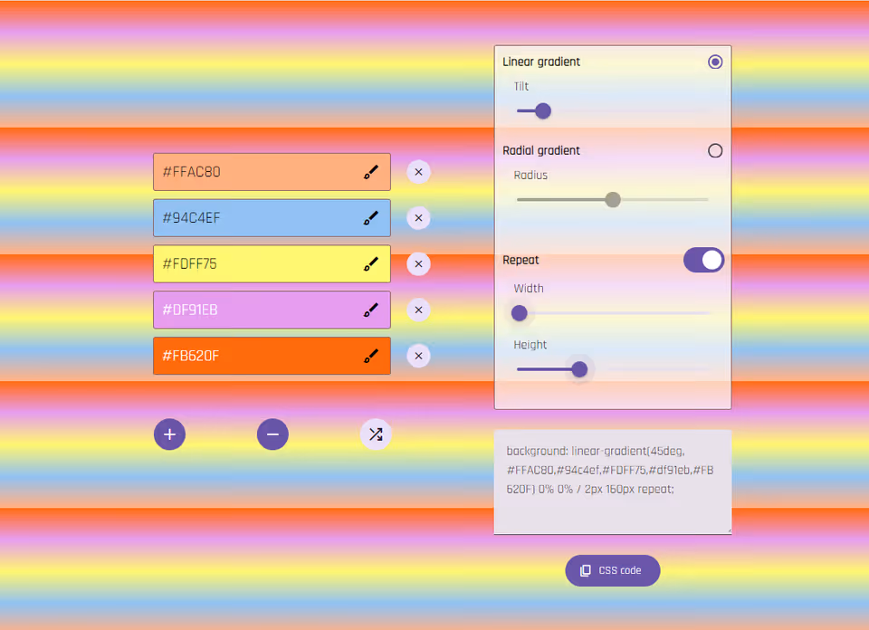Isaure Lohest web developement project 2 - linear gradient