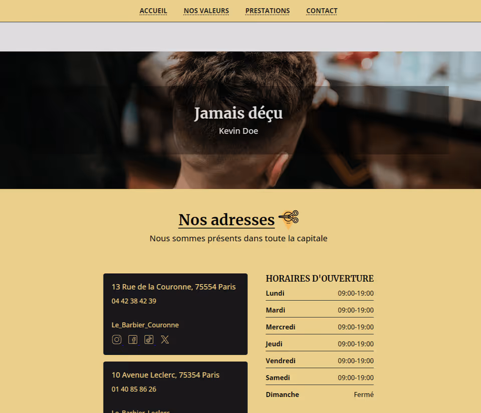 Isaure Lohest web developement project 1 - desktop vue