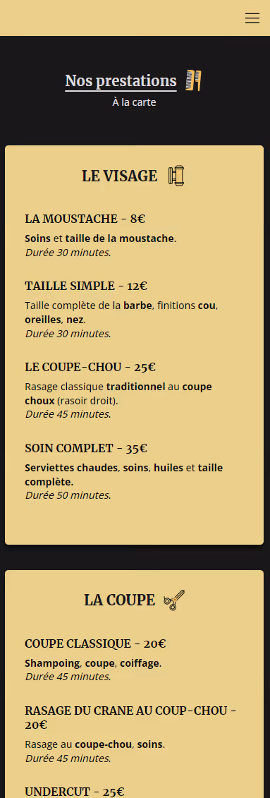 Isaure Lohest web developement project 1 - mobile vue