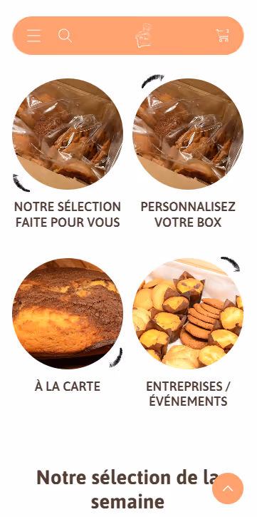 Tranche de CaKe project - mobile vue 1