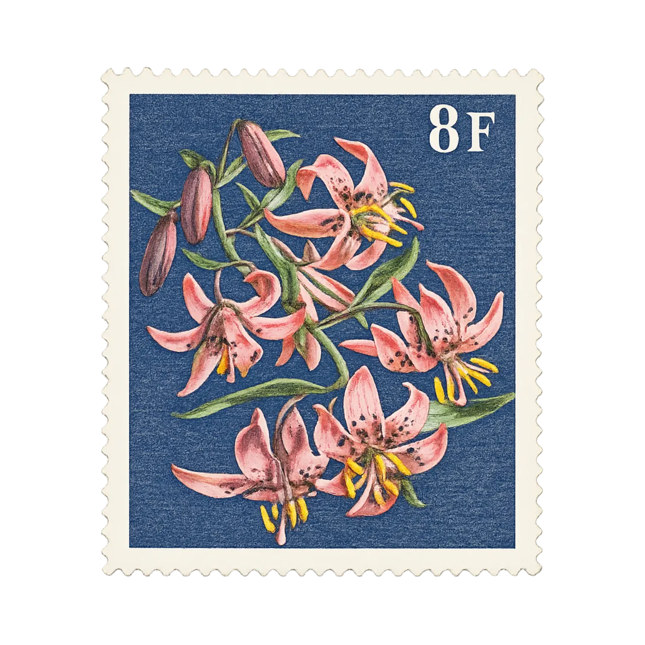 Vintage floral stamp.