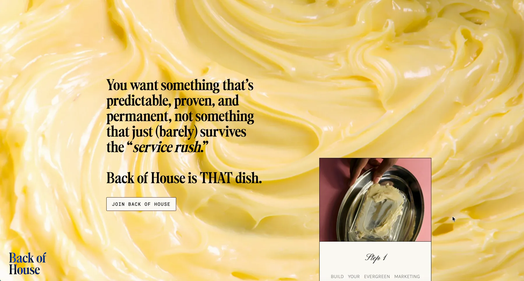 Placeholder Image Alyssa Coleman - Back of House project