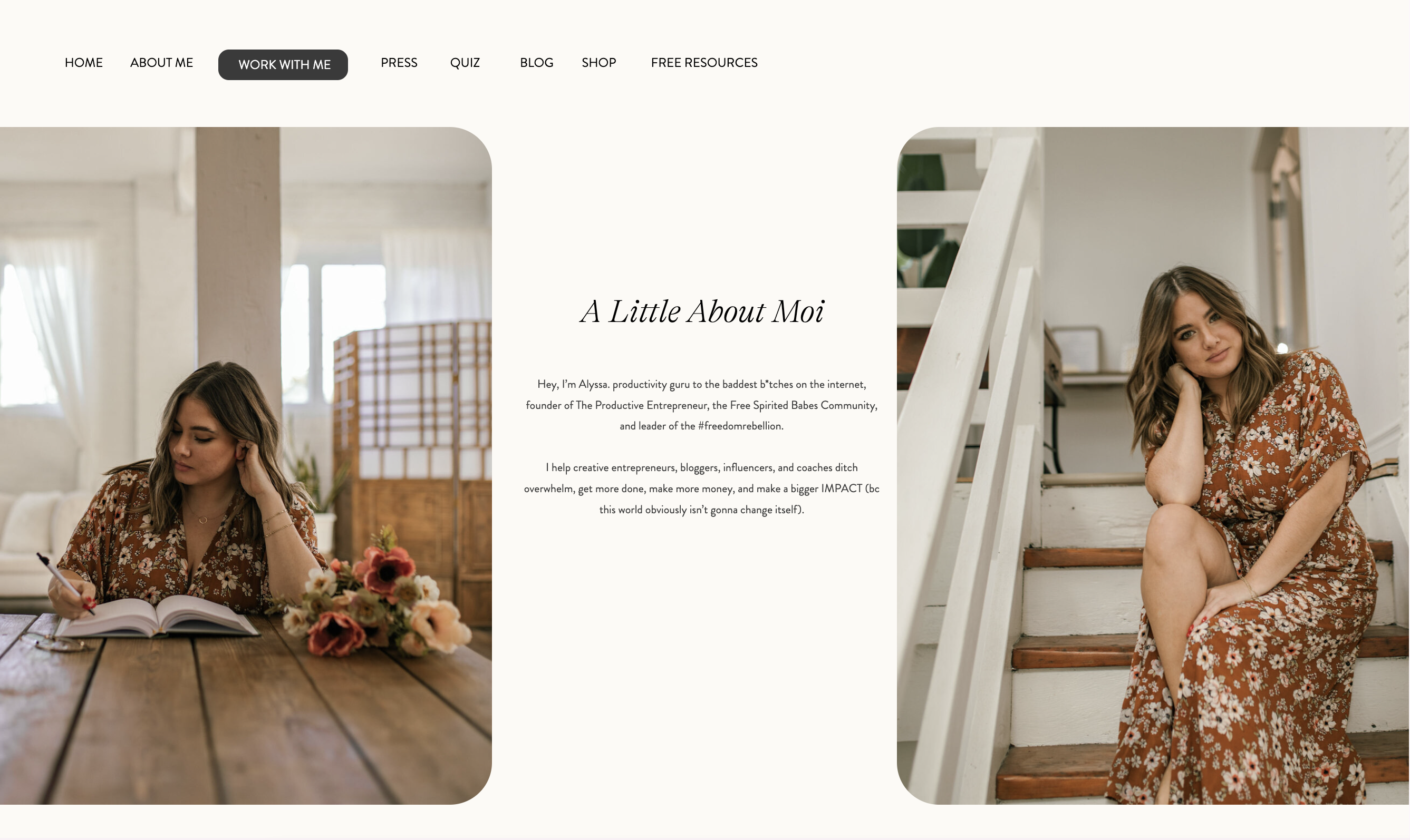 Alyssa Coleman site before redesign 03