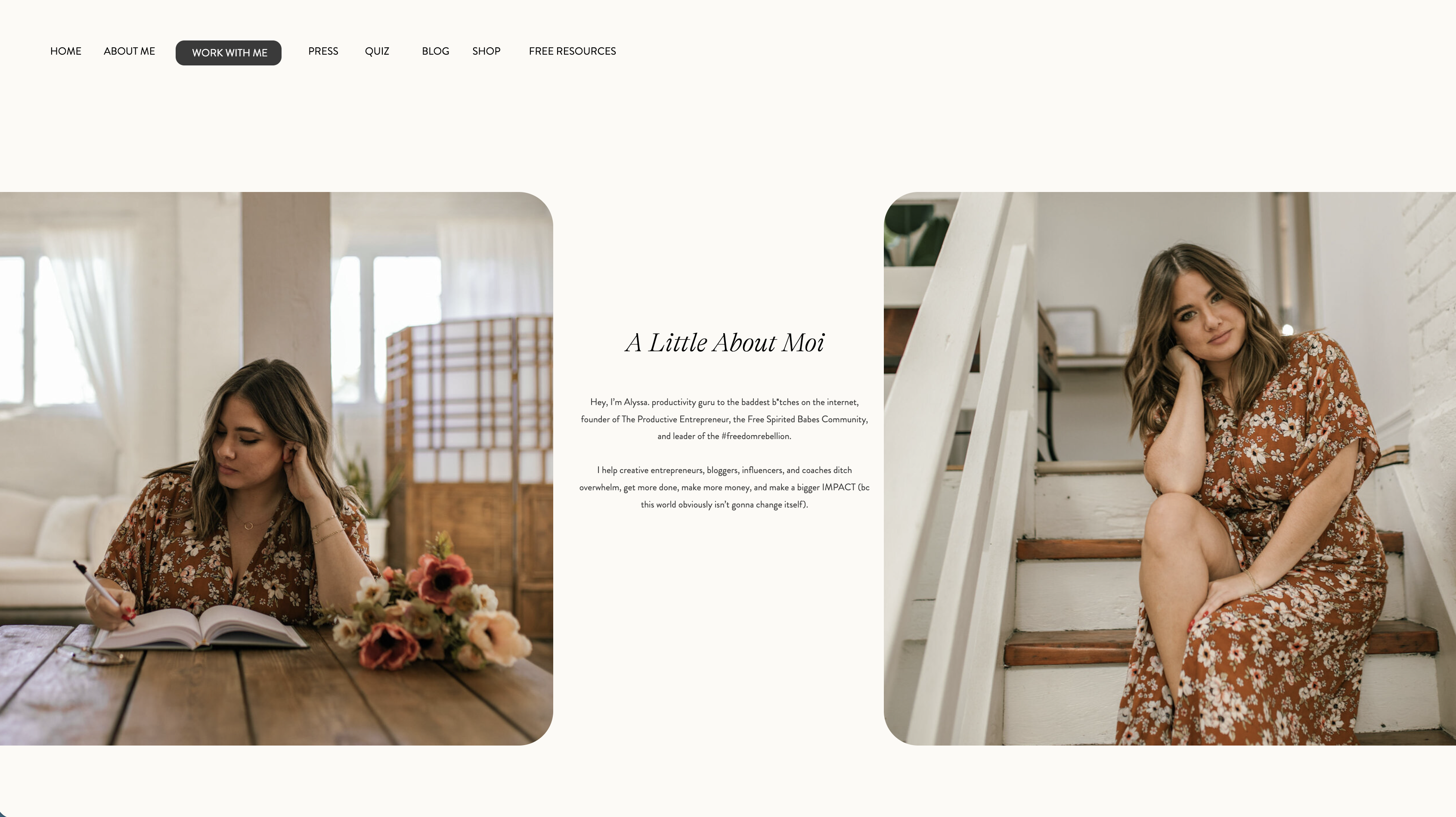 Alyssa Coleman site before redesign 04
