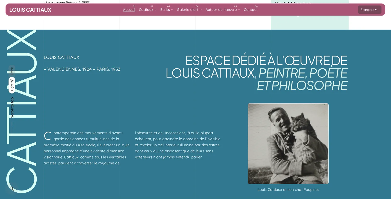 Louis Cattiaux — espace dédié à l’œuvre
