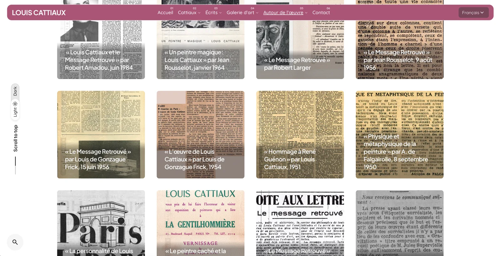 Louis Cattiaux — revue de presse