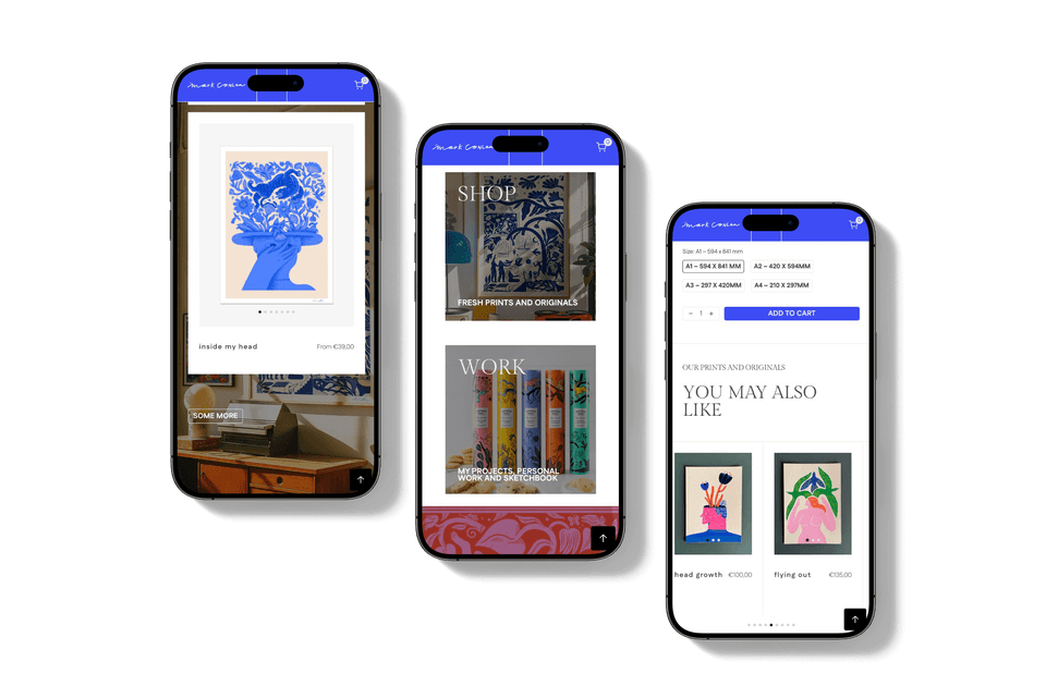 Mark Conlan ecommerce mockup
